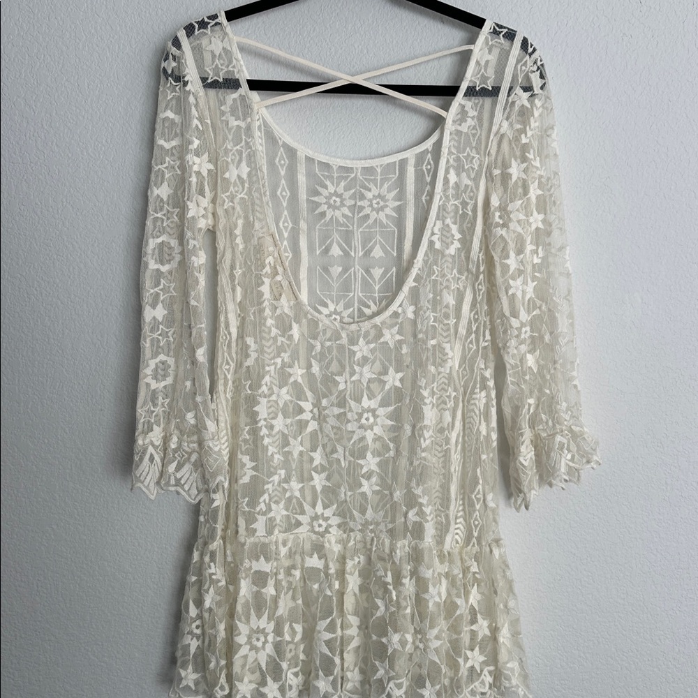 Jen's Pirate Booty lace star swim cover up P S - Picture 6 of 10